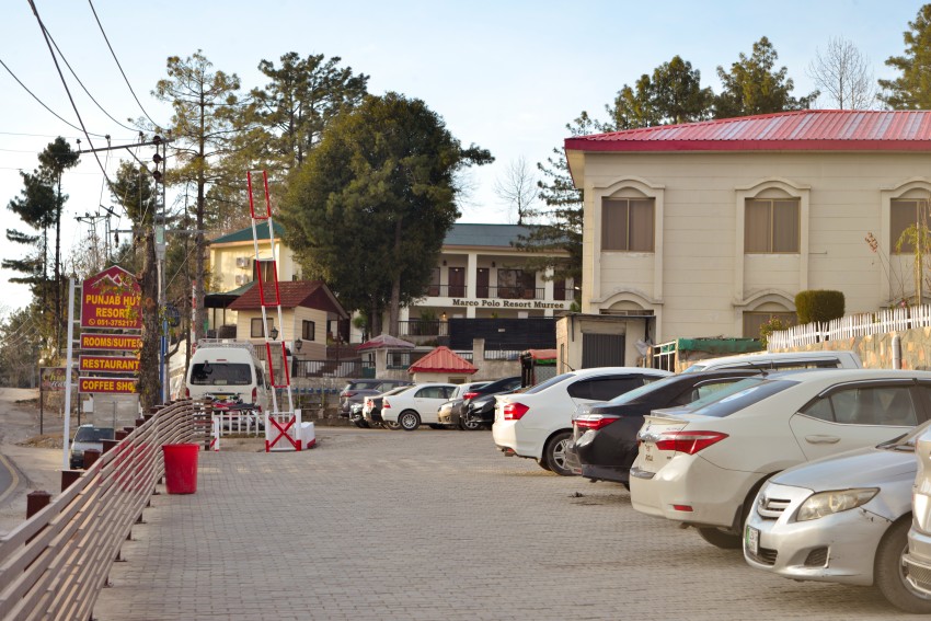 Murree Hotel parking, Pakistan