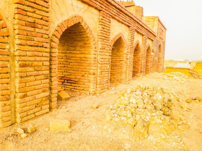 A ruined mosque in an ancient cemetery at Thatta Badin