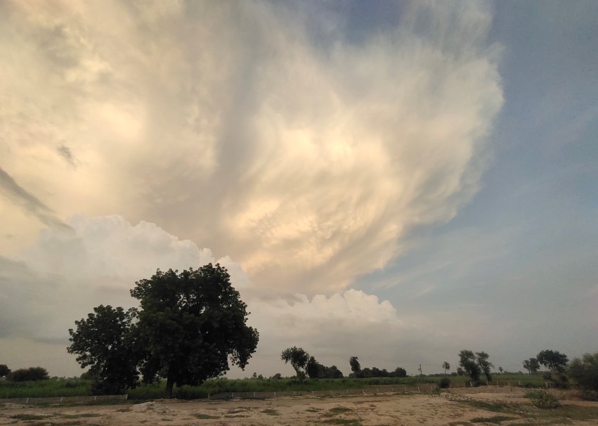 A view of dangerous clouds