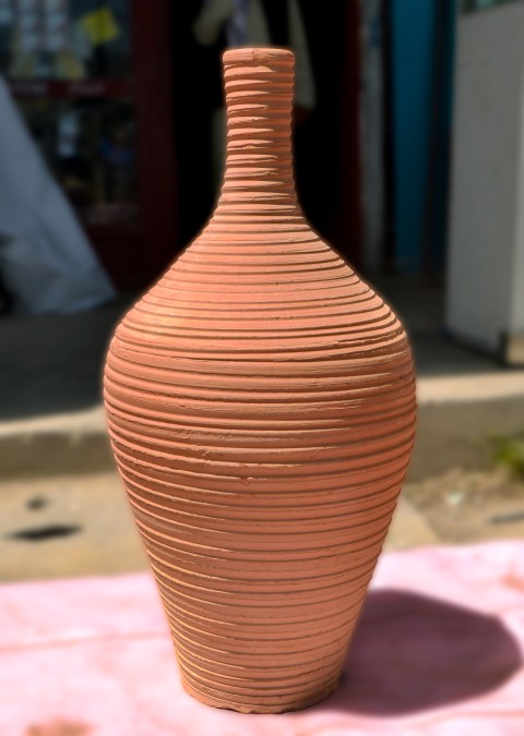 An unpolished clay pot or mitti ka bartan for water usage in Ziarat, Quetta, Balochistan.