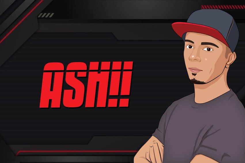 Modern Gamer Ash Character Illustration Artwork