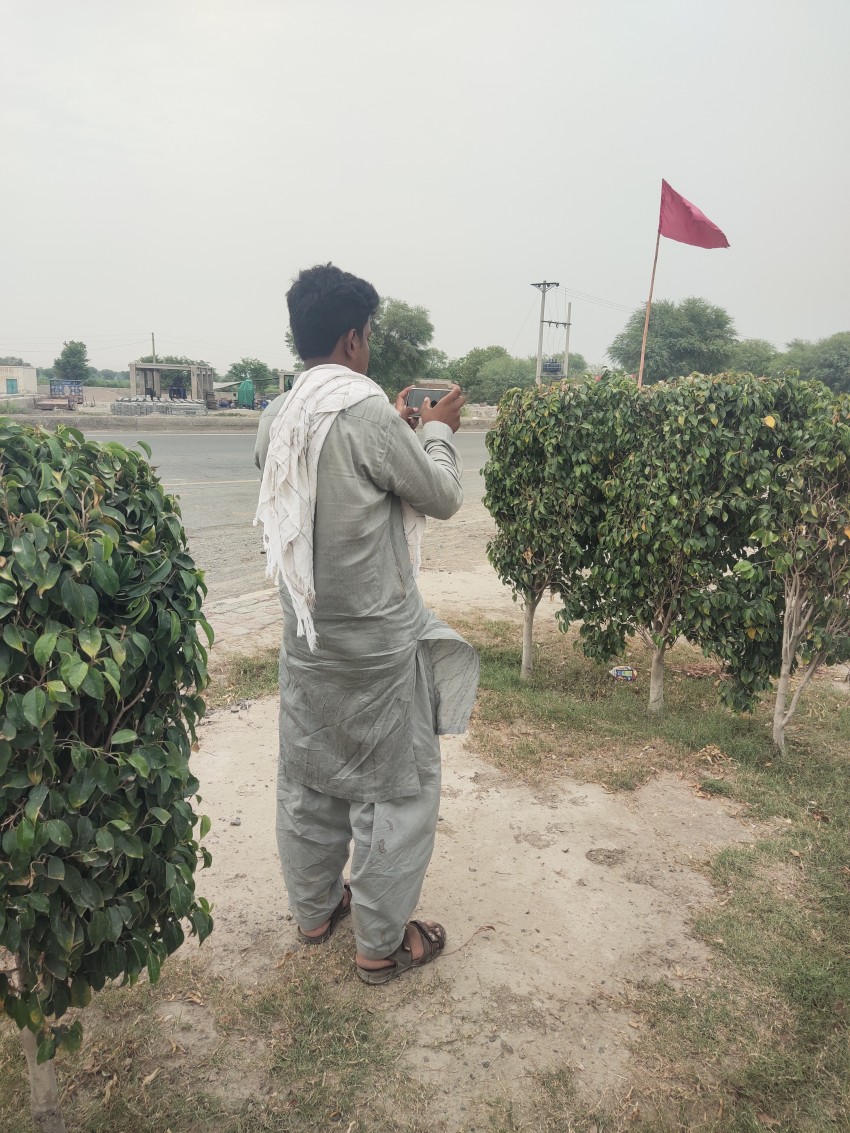 Back view of photographer taking pictures
