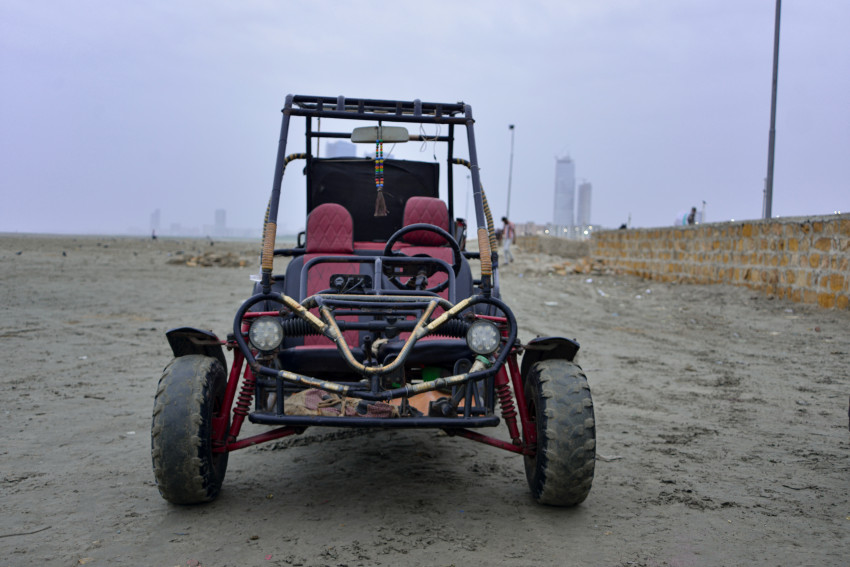 Beach Cart at Sea View on Sand