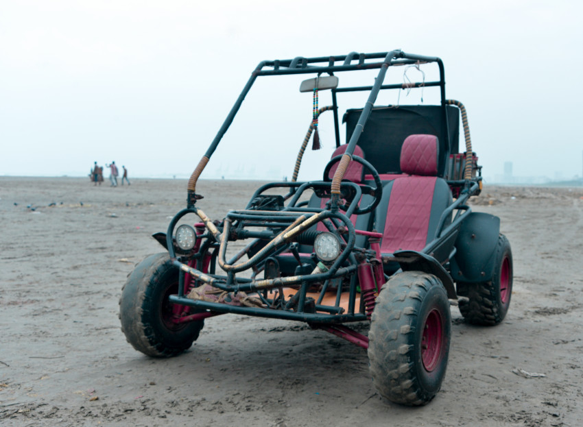 Beach Cart with angle at Sea View on Sand