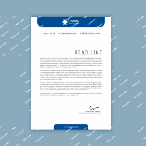 Blue Color Business Letterhead