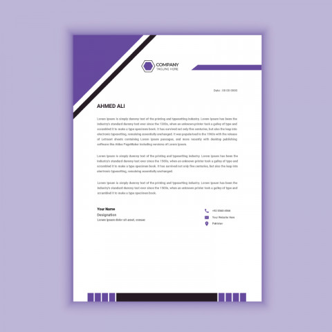 Business Letterhead Blue Colour