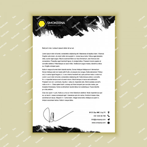 Business Letterhead Smoke Black