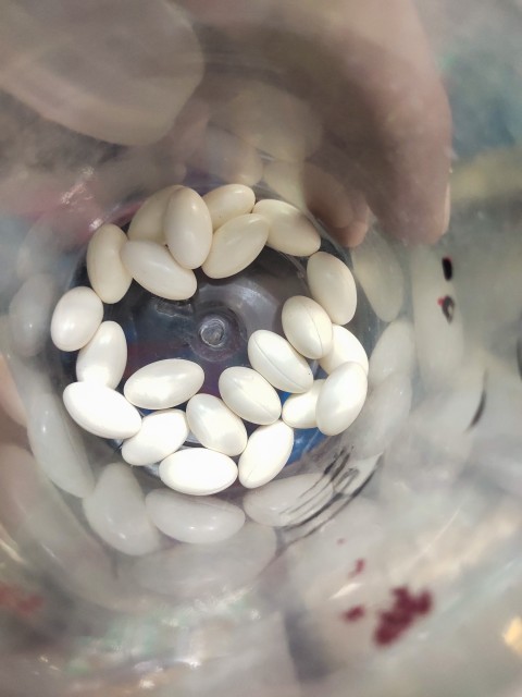 Chemical capsules used in face creams, Medical stock footage
