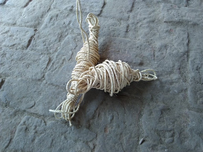 Cot rope, from which the cot is made.