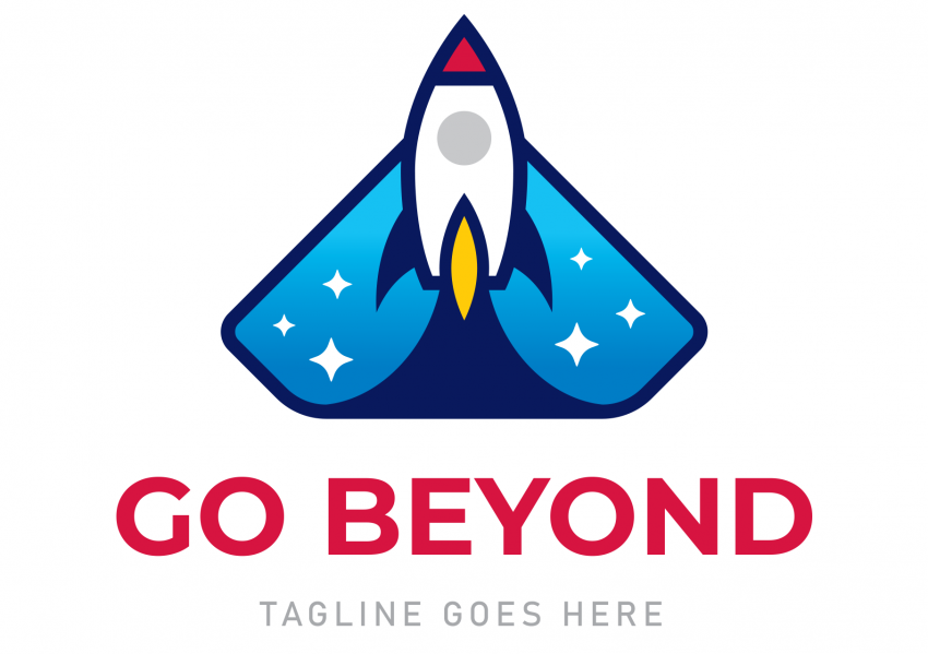 Go Beyond Startup Rocket Up Business Logo