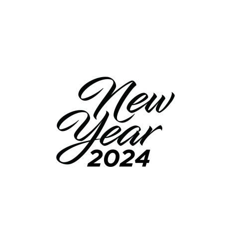 Happy New Year Template, 2024, New Year Tag, Vector, flat, labels, clip art, 01 [Converted]