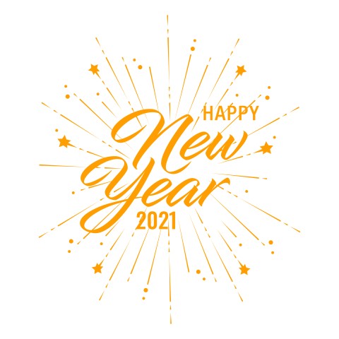 Happy New Year Template, Vector, flat, labels, clip art, Line art style, Thin line design, Color design 01 [Converted]