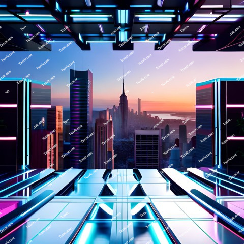 holographic building (Ai generated)
