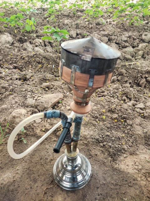 Hookah in the village cotton crops, Hooka Stock footage