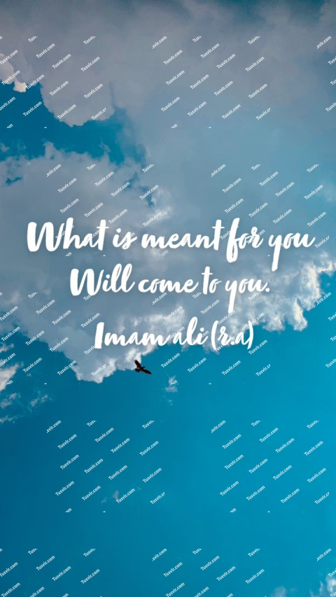 Imam Ali: "What is meant for You will come to You"