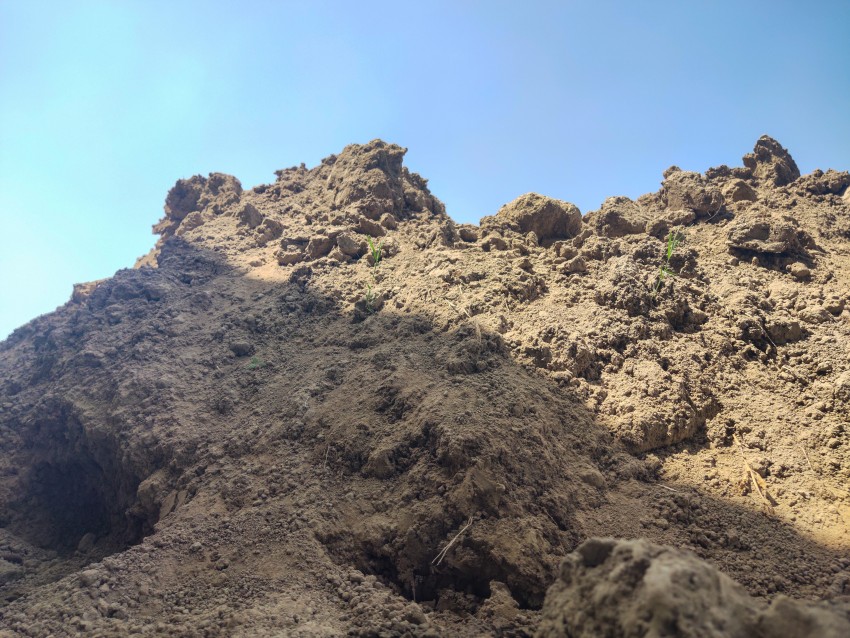 It is an excavation soil like a mountain