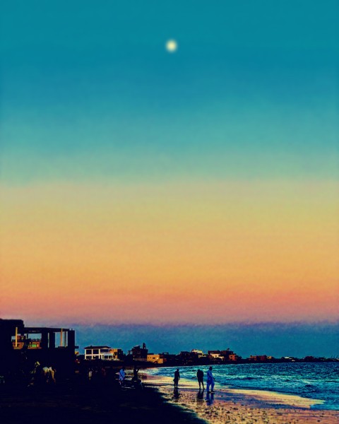 Moon Sight at the Beach