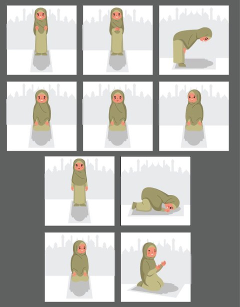 offering namaz vector