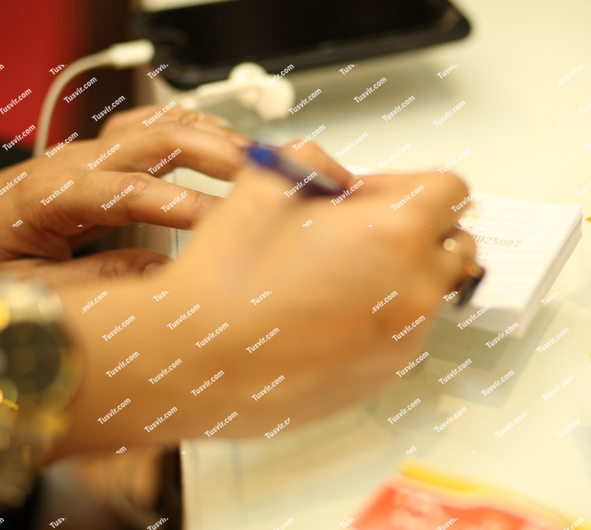 Signing on a paper