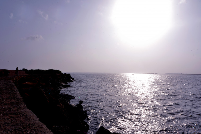Silhouette Fishing at Sea View, Karachi