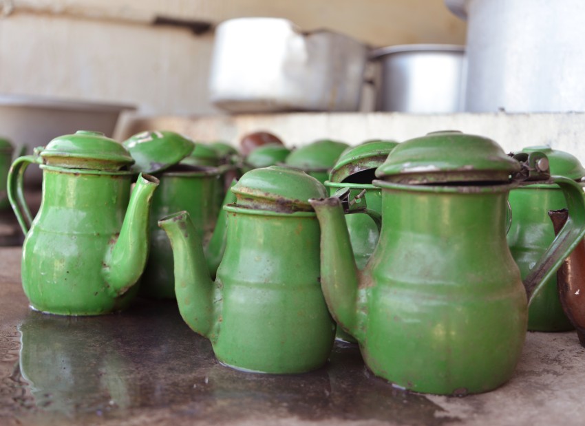 Small tea kettle on the table