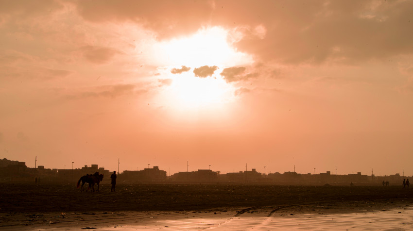 Sun Rise at Sea View, Karachi
