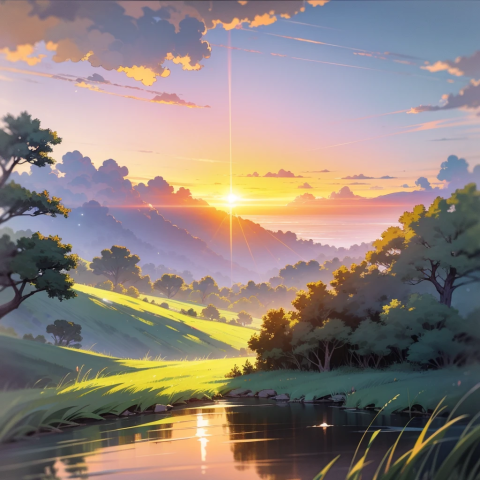 Sunset Scene (Artificial Intelligence)