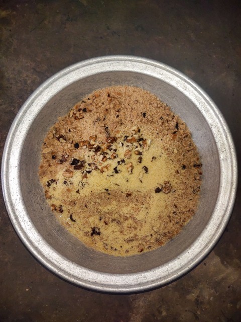 Top view of the Churi in Tray, Healthy diets