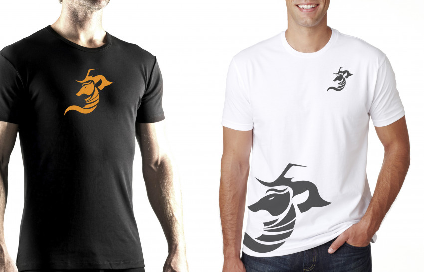 Two Men T-shirt Design Black and White